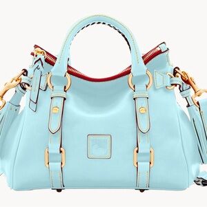 Dooney & Bourke Florentine Micro Satchel Pale Blue/Tiffany Blue.